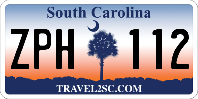 SC license plate ZPH112