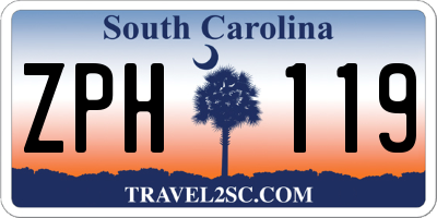 SC license plate ZPH119