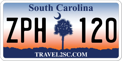 SC license plate ZPH120