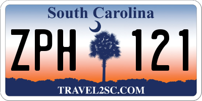 SC license plate ZPH121