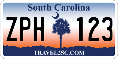 SC license plate ZPH123