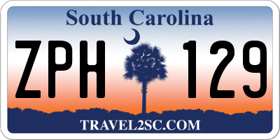 SC license plate ZPH129