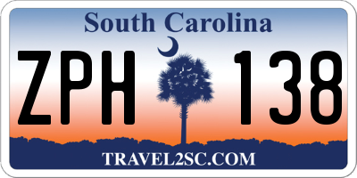 SC license plate ZPH138