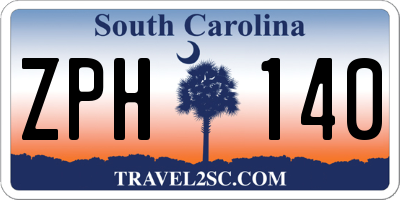 SC license plate ZPH140