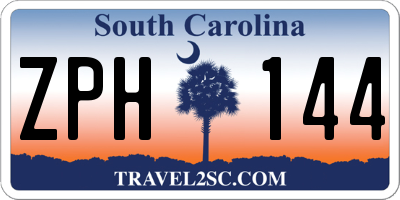 SC license plate ZPH144