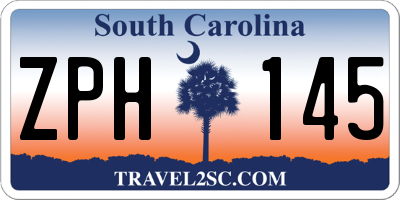 SC license plate ZPH145
