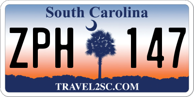 SC license plate ZPH147