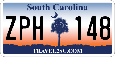 SC license plate ZPH148