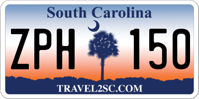 SC license plate ZPH150