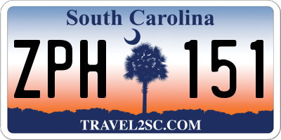 SC license plate ZPH151