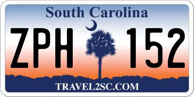 SC license plate ZPH152