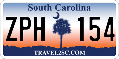 SC license plate ZPH154