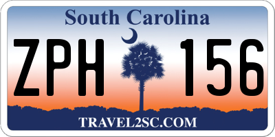 SC license plate ZPH156