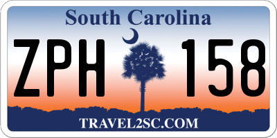 SC license plate ZPH158