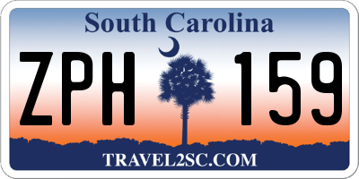 SC license plate ZPH159