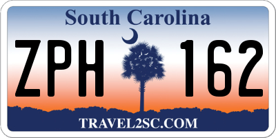 SC license plate ZPH162