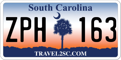 SC license plate ZPH163