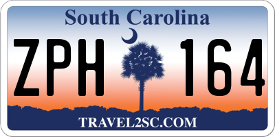 SC license plate ZPH164