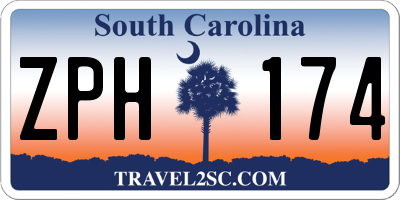 SC license plate ZPH174