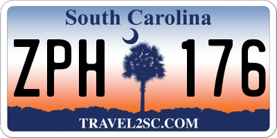SC license plate ZPH176