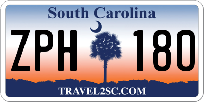 SC license plate ZPH180