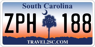 SC license plate ZPH188
