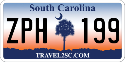 SC license plate ZPH199