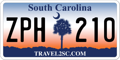 SC license plate ZPH210