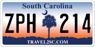 SC license plate ZPH214