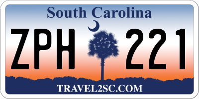 SC license plate ZPH221