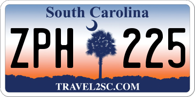SC license plate ZPH225