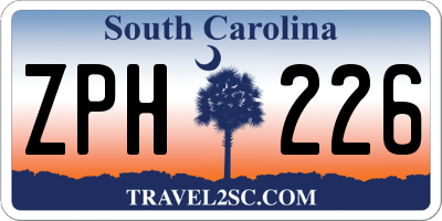 SC license plate ZPH226
