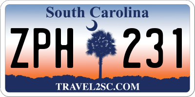 SC license plate ZPH231