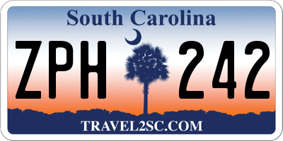 SC license plate ZPH242