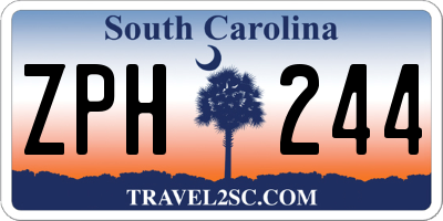 SC license plate ZPH244