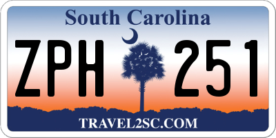 SC license plate ZPH251