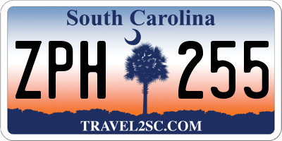 SC license plate ZPH255