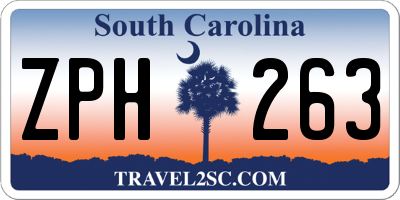 SC license plate ZPH263