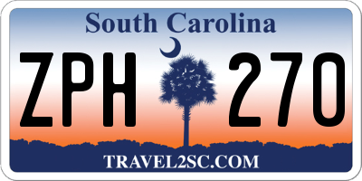 SC license plate ZPH270