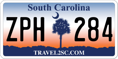SC license plate ZPH284