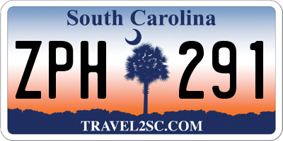 SC license plate ZPH291