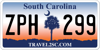 SC license plate ZPH299