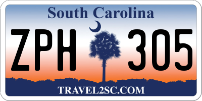 SC license plate ZPH305