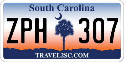 SC license plate ZPH307