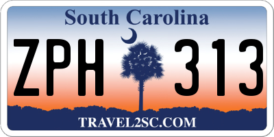 SC license plate ZPH313