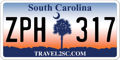 SC license plate ZPH317