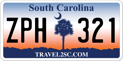 SC license plate ZPH321