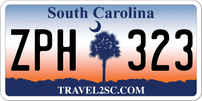 SC license plate ZPH323