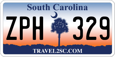 SC license plate ZPH329