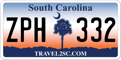 SC license plate ZPH332
